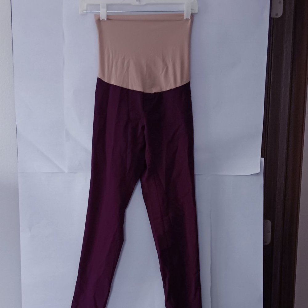MOTHERHOOD MATERNITY Maroon Cropped Dress Pants Size S